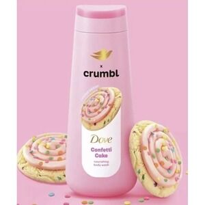 Dove X Crumbl‎ Body Wash Confetti Cake NEW 20oz Pink Gift